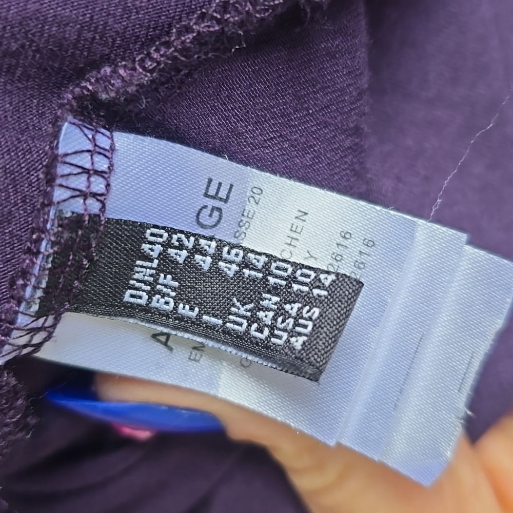 Apanage Rouge Purple Belted Drape Cardigan Size 10 - Picture 4 of 6